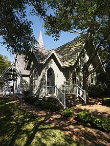 Chapel in trees at Bald Head Island, North Carolina.