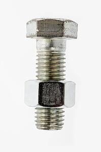 Nut and bolt against 