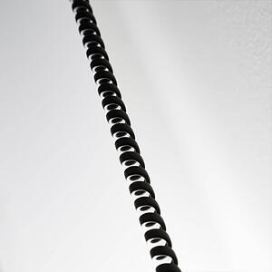 Curly black telephone cord.