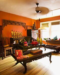Interior of eclectic home store.