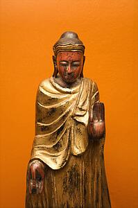 Wooden Buddha statue