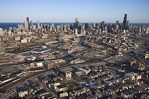 Aerial view of Chicago, Illinois