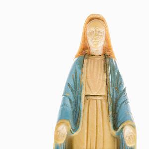 Virgin Mary statue with hands held out