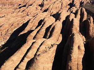 Red rock formations in Utah Canyonlands.