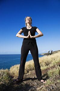 Woman practicing Yoga