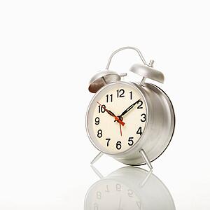 Retro style alarm clock.