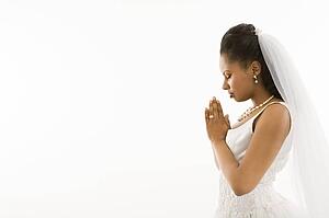 Bride praying
