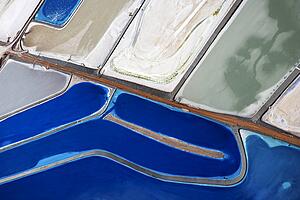 Aerial view of tailing ponds in Utah, USA.