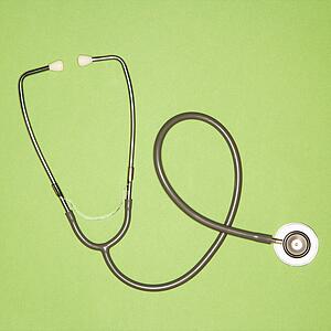 Still life shot of stethoscope.