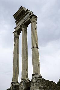 Roman Forum ruins in Rome, Italy.