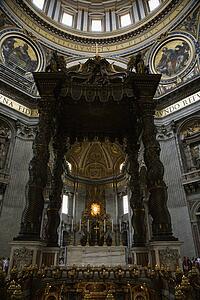Interior of Saint Peter's Basilica, Rome, Italy.