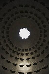 Interior dome in Pantheon, Rome, Italy.