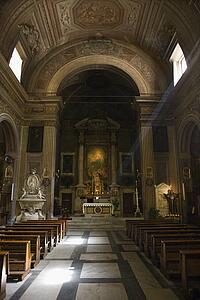 Church interior in Rome, Italy.