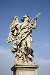 Angel sculpture from Ponte Sant'Angelo bridge in Rome, Italy.