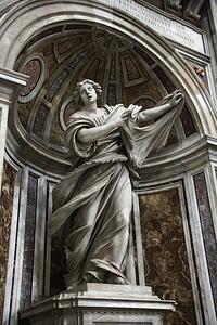Saint Veronica statue inside Saint Peter's Basilica, Rome, Italy.