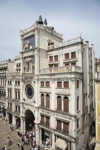 Clocktower in Piazza San Marco in Venice, Italy.