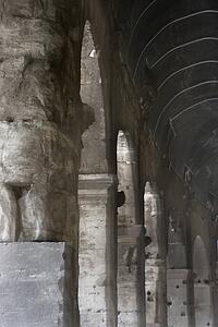 Arcades at the Coliseum in Rome, Italy.