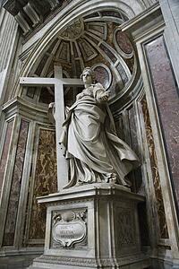 Saint Helena statue inside Saint Peter's Basilica, Rome, Italy.