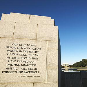 World War II Memorial in Washington, D. C., USA.