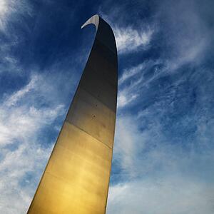 Spire of Air Force Memorial in Arlington, Virginia, USA.