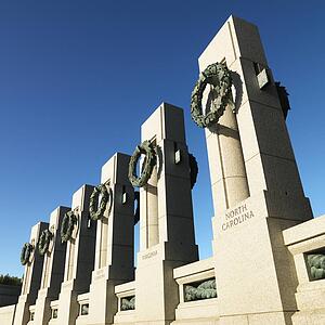 World War II Memorial in Washington, D. C., USA.