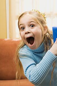 Girl with excited expression