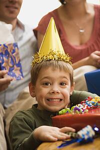 Boy at birthday party