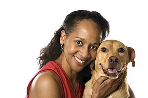 Female with dog