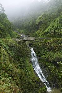 Waterfall on the Road to Hana, Hana Highway, Hawaii, USA