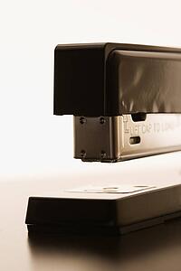 Close up of stapler