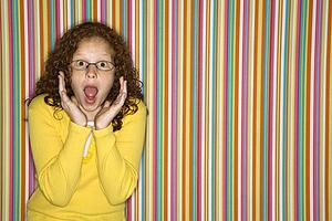 Female child looking surprised