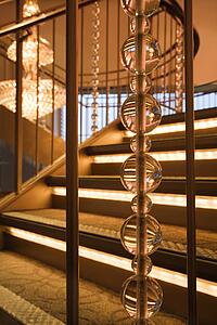 Staircase in fancy building