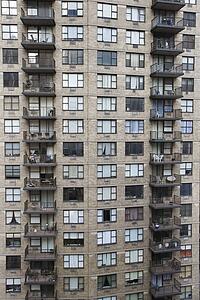 New York City apartment building balconies