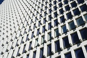 Close-up of skyscraper in downtown Atlanta, Georgia