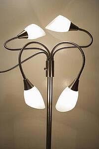 Contemporary lamp twisted in different directions