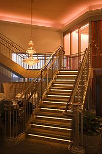 Staircase in fancy building