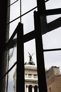 View from window in Rome, Italy.