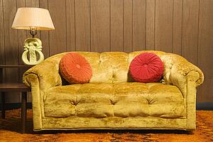Still life of retro style room. 