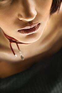 Close up portrait of young Caucasian woman.