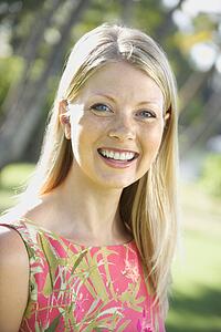 Woman smiling at viewer
