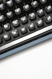 Type levers on typewriter keyboard
