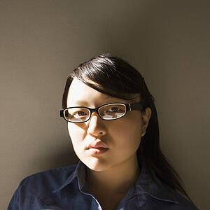 Woman wearing eyeglasses