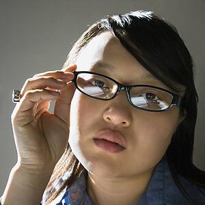 Woman wearing eyeglasses