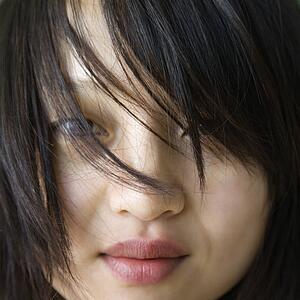 Close up portrait of pretty young woman