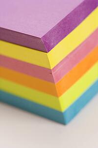 Stack of colorful sticky notes