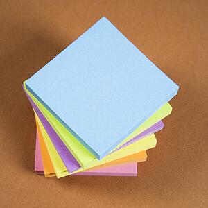 Stack of colorful sticky notes