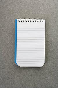 Open spiral bound notepad