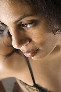 Close up portrait of attractive woman.