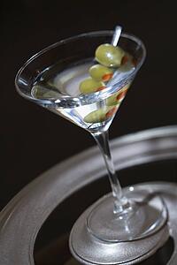 Martini with olives