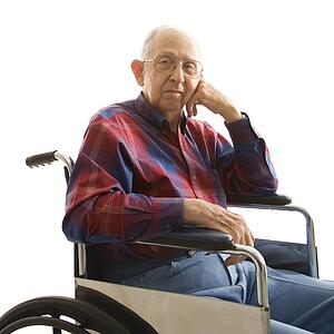 Man sitting in wheelchair